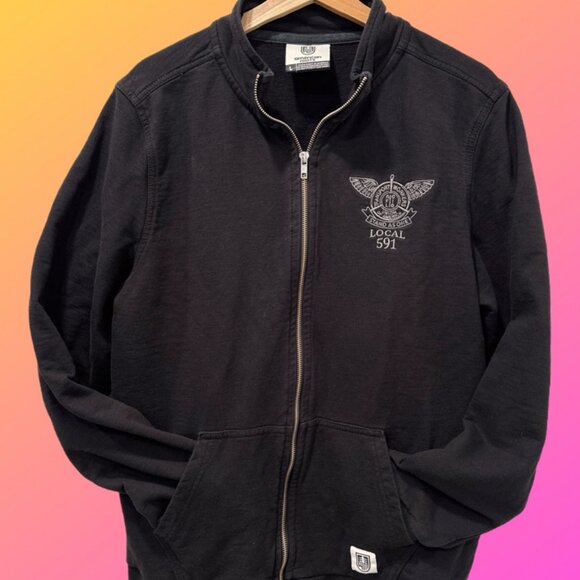 American Roots Heavy Weight Track Jacket Size Large USA Made (Pre-owned) - Picture 1 of 7